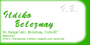 ildiko beleznay business card